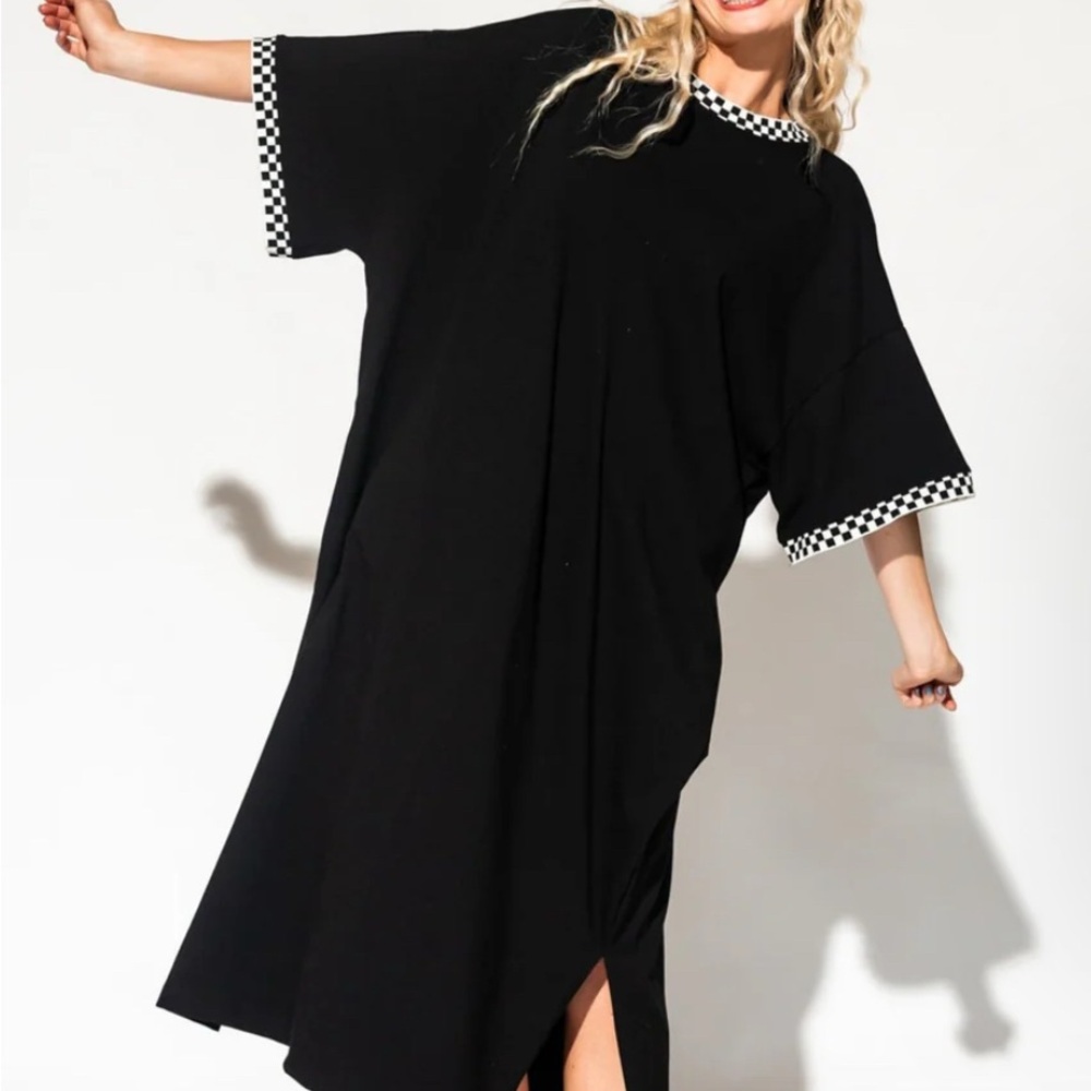 Dressed in LALA Black Dolman Sleeve Dress